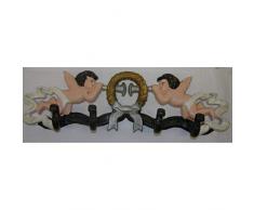 GR Nostalgie Engel bunt Hakenleiste Garderobenhaken Schlüssel Handtuchhalter Haken