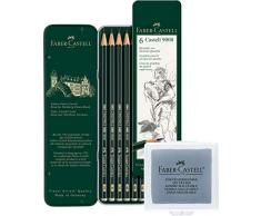Faber-Castell 119063 Bleistift Castell 9000, 6-er Etui + Knetgummi / Knetradierer