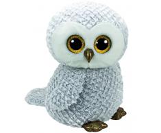 TY 36840 - Owlette - Eule Pluschtier mit Glitzeraugen Glubschis Beanie Boos, 42 cm, weiß
