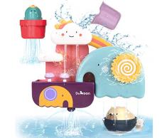 GILOBABY Kinder badespielzeug, Badewannenspielzeug mit Tasse, Bär und Kaktus Spielzeug,Wasserspielzeug Geschenk für Junge Mädchen