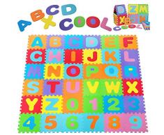 Deuba Puzzlematte 86 TLG Kinderspielteppich Spielmatte Spielteppich Schaumstoffmatte Matte bunt