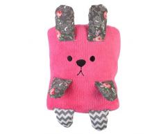Babydecke Hase, pink (süße Kinderdecke z.B. für unterwegs)