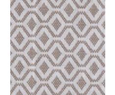 URBANARA Kissen Viana - 100% Reine Baumwolle, Natur/Weiß mit geometrischem Diamantmuster - 50 x 50 cm, Dekokissen, Sofakissen, Zierkissen, Kissenhülle