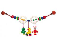 Hess Holzspielzeug 13068 - Wagenkette aus Holz, Ente und Frosch, ca. 47 cm