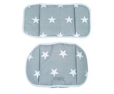 roba Sitzverkleinerer, Hochstuhleinlage Little Stars, 2-teiliges Sitzkissen für Treppenhochstühle