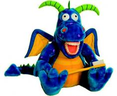 Zahnkönige | Große Plüschtier Handpuppe Puppe Drachen Drache Magie | Mit Riesenzahnbürste & Wasser Spucken | ca. 40-50cm | Zahnarzt Kinder Deko