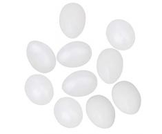 BQLZR Vollplastik-Eier Dummy-Eier für Brieftauben Tasche Zaubertrick Magier Weiß 10er Pack