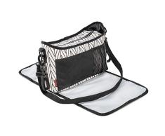 reer Kinderwagen-Organizer Clip&Go Vario, Umhängetasche inkl. Wickelauflage & Flaschenhalter, Reißverschluss, wasserabweisend, Kinderwagen-Befestigung, mehrfarbig