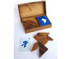 Tangram für 2 Spieler - Legespiel - Denkspiel - Knobelspiel - Geduldspiel - Logikspiel aus Holz