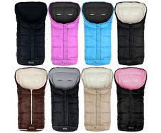 Winterfußsack Fußsack für Kinderwagen Buggy Jogger Kind (Schwarz)