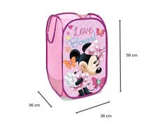 Superdiver Pop-Up-Wäschekorb/Spielzeugkiste Spielzeugbox Aufbewahrungsbox Kleiderbox, für Kinder (Minnie Maus)
