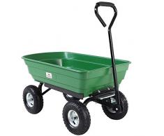 Deuba Gartenkarre 300 kg Kunststoff Kippfunktion Lenkachse Transportwagen Bollerwagen Muldenkipper Kippwagen