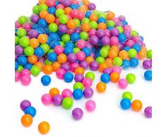 LittleTom 500 Bunte Bälle für Bällebad 5,5cm Babybälle Plastikbälle Baby Spielbälle Pastell