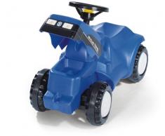 Rolly Toys 132089 rollyMinitrac New Holland T6010 | Rutscher Traktor mit Flüsterreifen, Motorhaube zum Öffnen und Hupe | ab 1,5 Jahren | Farbe blau
