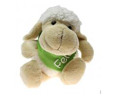 Kuschelschaf mit Namen am grünem Halstuch - Kuscheltier Schaf personalisiert - Personalisiertes Kuscheltier - Personalisiertes Ostergeschenk - Stofftier mit Wunschbeschriftung für Mädchen
