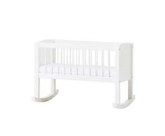 Hoppekids Wiege/Bank umbaubar zur Sitzbank, Kiefer massiv/MDF, Liegefläche 80 x 40 cm, Holz, weiß, 86 x 47 x 62 cm