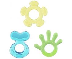 Nuby Baby 3Schritt Zahnen Gel Beruhigende Beißring Spielzeug-Set Baby Infant 3m + im Mix