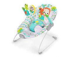 Bright Starts, Spinnin Safari Wippe mit Vibrationen, interaktiven Spielzeugen, Sicherheitsgurt und rutschfesten Füßen