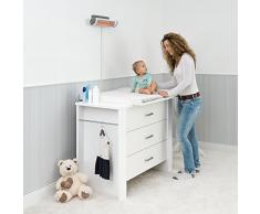 reer 19040 Wickeltisch-Wärmestrahler EasyHeat mit integrierter Abschaltautomatik, weiß