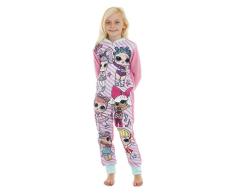 L.O.L. Surprise ! Mädchen Schlafanzug Lang | Schlafanzug Einhorn Mit LOL Puppen Unicorn, Diva | Kinder Kostüme Einteiler Extra Weich Flauschig Schlafoverall Kinder Overall Jumpsuit Kostüm (4-5 Jahre)