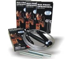 BAY® Made IN Germany Profi Stahl-Springseil, längenverstellbar Stahlseele, Boxen Fitness Kampfsport Kickboxen Muay Thai Thaiboxen Kinder Damen Herren Erwachsene