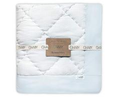 VABY - Krabbeldecke OEKO-TEX® (Türkis), aus Baumwolle 120x120 cm, handgefertigt, Laufgittereinlage, Spieldecke quadratisch, Junge und Mädchen