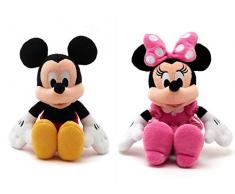 Disney Micky Maus und Minnie Maus Mini Bean Bag Stofftier Set 20cm