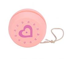 VGEBY1 JoJo Yoyo Kinder Spielzeug, Holz Cartoon Yoyo Ball Pädagogisches Spielzeug für Anfänger Kinder Spielzeug Geschwindigkeit Ball Rückkehr für Geschenke Weihnachten(Rosa Herz)