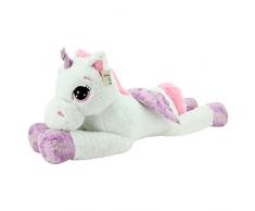 Sweety Toys 8056 XXL Einhorn Pegasus Plüschtier Kuscheltier 130 cm weiss