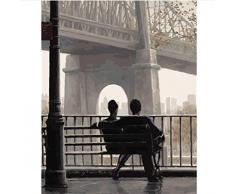 LLXPDZ DIY handgemachte digitale Ölgemälde Set Geschenkdekorationen für erwachsene Kinder Anfänger Malerei Liebhaber Bank Rahmenlos 40X50cm