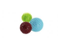 Igelball Massageball 3er Set / Pack von 3 - Bälle Stress Reflexologie – 6,8 cm, 7 cm, 9 cm – Myofaszialer Ball, Gymnastikball, Lacrosse Ball Umweltfreundliche, Kunststoff, Pak und Phthalate frei