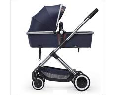 ZXWDIAN Kinderwagen - leichte hohe Landschaft kann Zwei-Wege-Vierrad-Stoßdämpfer zusammenklappen - Neugeborene Kinderwagen Kinderwagenaufsatz und Kinderwagen (Farbe : A)