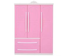 Zerodis Puppen Möbel Zubehör Miniatur Puppenhaus Schrank Schrank Puppenhaus Kleiderschrank Modell Requisiten Zubehör für Puppen Mädchen Spielzeug Geschenk