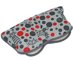 Handwärmer Muff Lammwolle für Kinderwagen Katze Rot