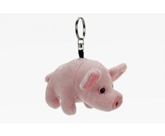 Unbekannt Schlüsselanhänger Schwein, aus Plüsch, Tier Tiere, Schweinchen, Glücksbringer