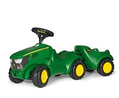 Rolly Toys 122028 rollyMinitrac Trailer John Deere, Anhänger für Rutscher Traktor rollyMiniTrac, ab 1,5 Jahren