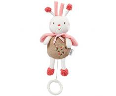 Fehn 068016 Mini-Spieluhr Biene / Kuscheltier mit integriertem Spielwerk mit sanfter Melodie zum Aufhängen an Kinderwagen, Babyschale oder Bett, für Babys und Kleinkinder ab 0+ Monaten