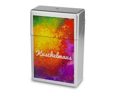 Zigarettenbox mit Namen Kuschelmaus - Personalisierte Hülle mit Design Color Paint - Zigarettenetui, Zigarettenschachtel, Kunststoffbox