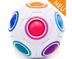 CUBIXS® – Regenbogenball – Geschicklichkeitsspiel für Kinder und Erwachsene – tolles Mitgebsel für Kindergeburtstag Gastgeschenk Spielzeug – auch als Stressball oder Knobelspiel für Erwachsene