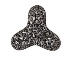 PeraPeris Kleeblattfibel Greiftier nach Vorbild der Wikinger für Mittelalter Reenactment & LARP MaterialType1 Versilbert