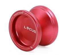 Pro Responsive Yoyo Profi für Kinder MAGICYOYO V6 Locus Space Matt Metall Jojo mit Pouch Handschuh 5 Strings (Rot)