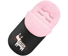 LZiioo Baby Fußsack für Kinderwägen Prams Buggys Jogger Kinderwagen Kleinkind-Winter-Universal-wasserdichtes Gewebe mit Fleece-Futter,Rosa