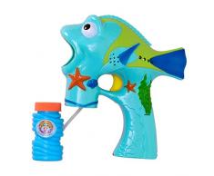 trendaffe Fisch Seifenblasenpistole mit Licht und Sound in türkis - Fishy Seifenblasen Pistole