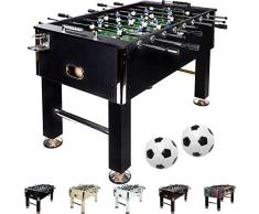 Maxstore Kickertisch Leeds in 5 Farben, Tischfußball, Tischkicker, inkl. 4 Bälle + 2 Getränkehalter, ca. 60kg - Schwarz