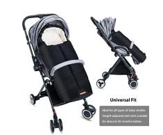 Minetom Universeller Fußsack für Kinderwagen Winterfußsack Wasserdicht Fußsack Anti-Rutschschutz Design mit warmes und weiches Fleece, Aufbewahrungstasche| Fußsack für Sportwagen & Buggy