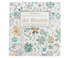 Idena 68126 - Malbuch für Erwachsene, Motiv Blumen, 80 Seiten