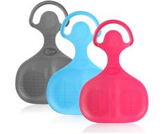 com-four® 3X Schneeflitzer zum Rodeln - Schneerutscher für die ganze Familie - Schlitten (03 Stück - Glider)