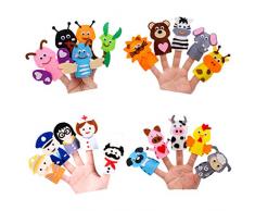 ZOYLINK 4 Sätze DIY Fingerpuppe DIY Bastelspielzeug Erzählspielzeug Cartoon Lernspielzeug