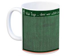 Tafel des Lebens - Tasse zum 27. Geburtstag - 9861 Tage gelebt Tasse Kaffeetasse Becher mug Teetasse Büro 27 Jahre alt Geschenkidee Geburtstagstasse Geburtstagsgeschenk Tafel Schule Kreide Schwamm