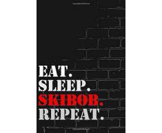 Eat. Sleep. Skibob. Repeat: Lined Notebook Journal